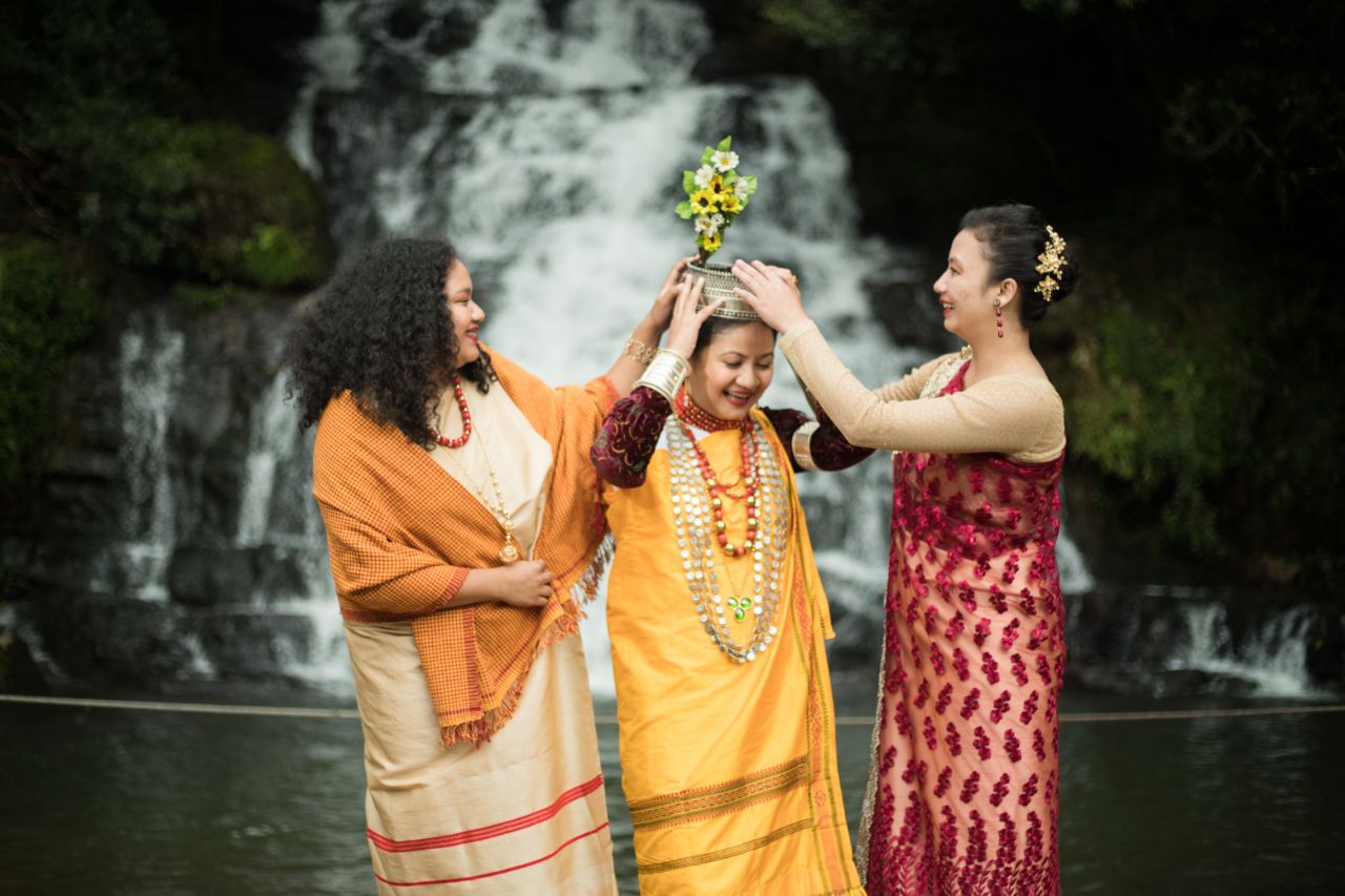 Women participating in Khasi ceremony